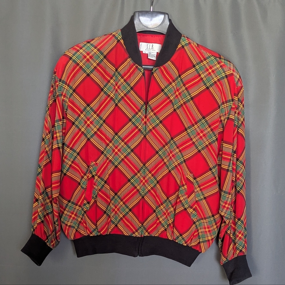Vintage 100% Silk S.L.B. Bomber Jacket — Volunteer Vintage Supply
